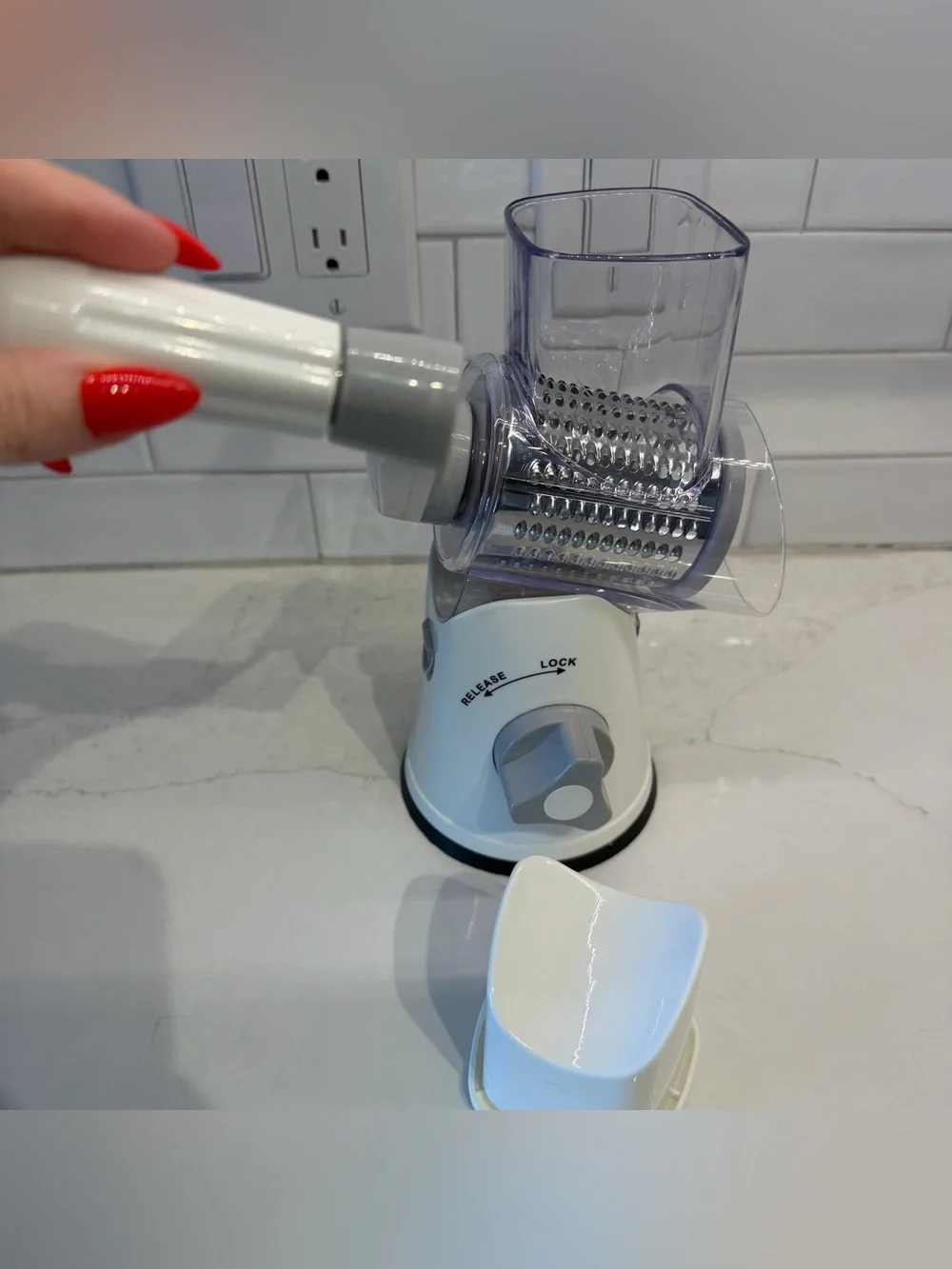 Rotary Cheese Grater with Hand Crank, Kitchen Shredder, USED ONCE!